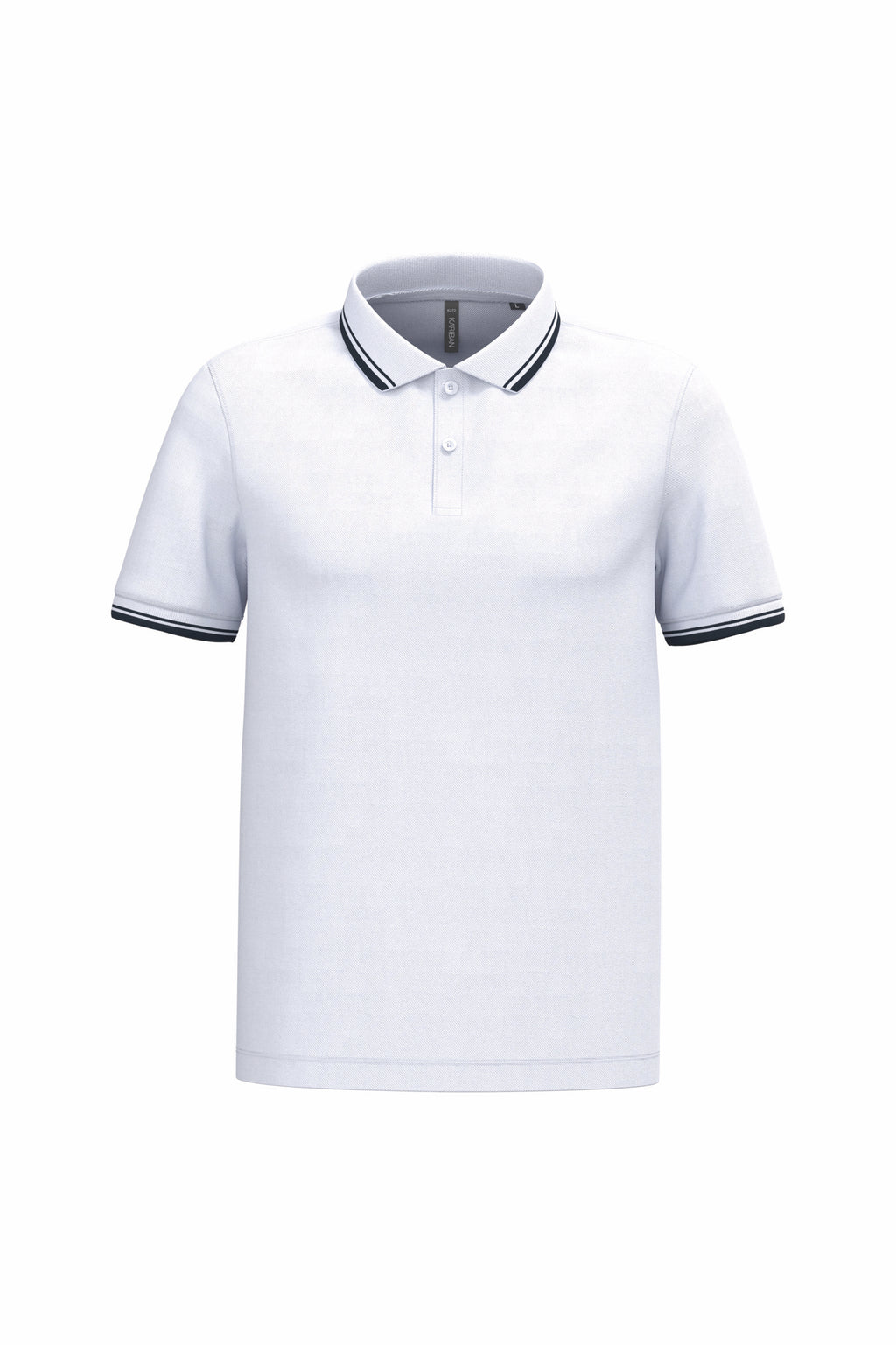 Men's short-sleeved striped polo shirt
