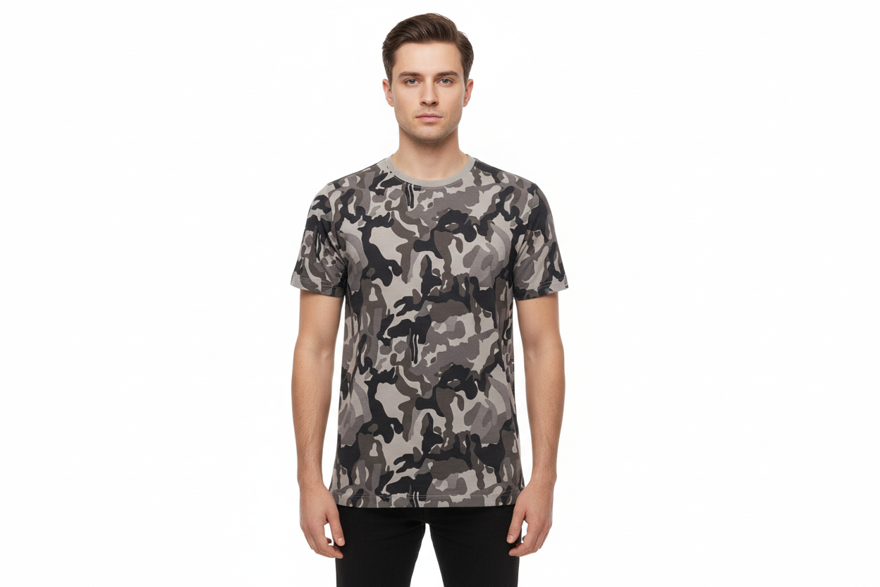 Men's camouflage short-sleeved T-shirt
