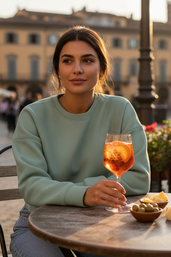 Women's crewneck cropped sweatshirt