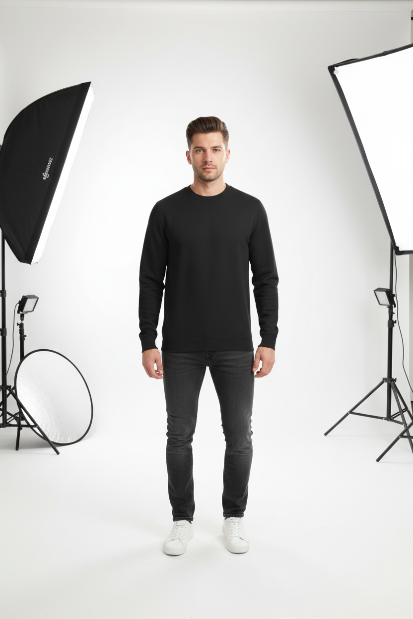 Men's eco-friendly crew neck sweater