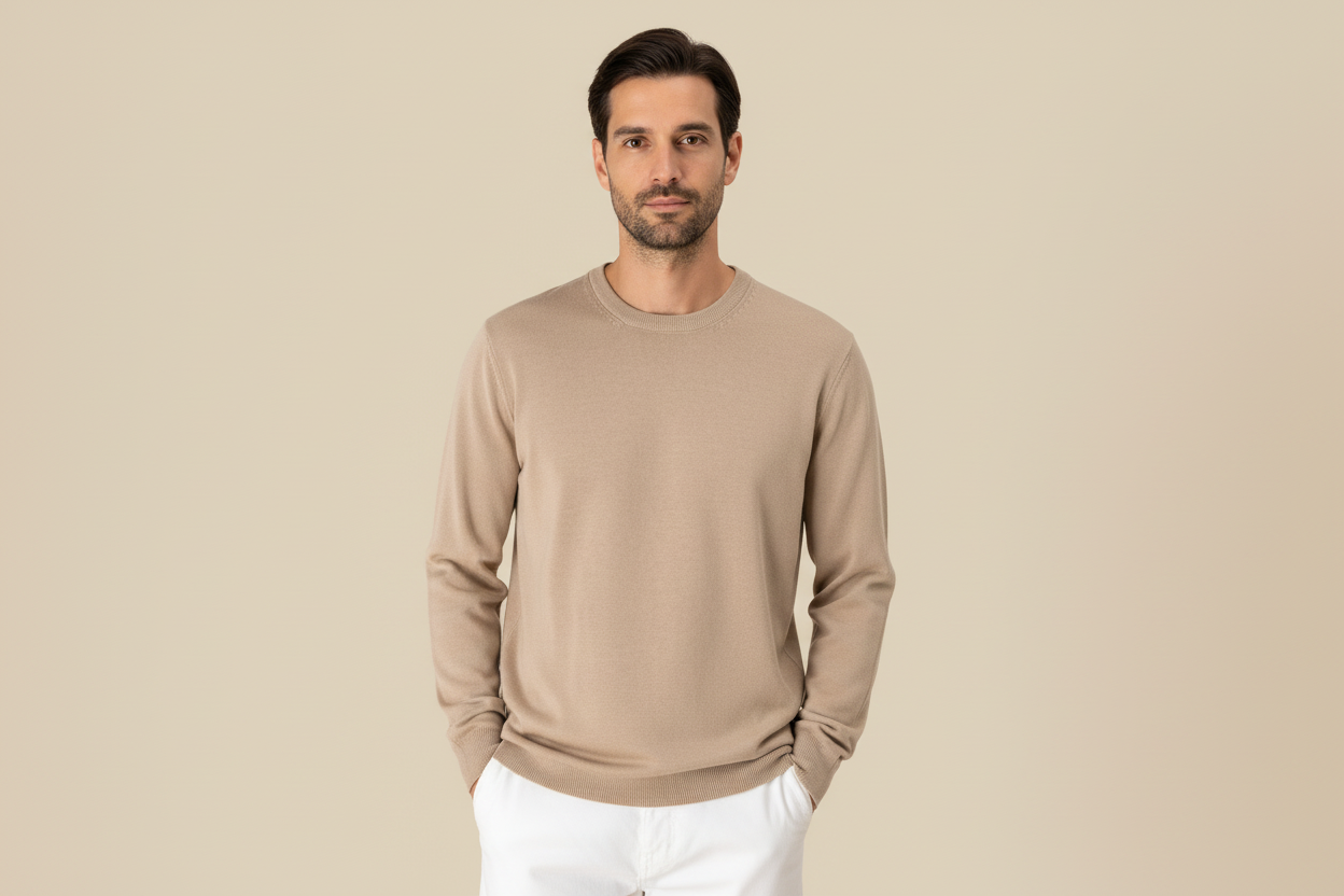 Men's eco-friendly crew neck sweater