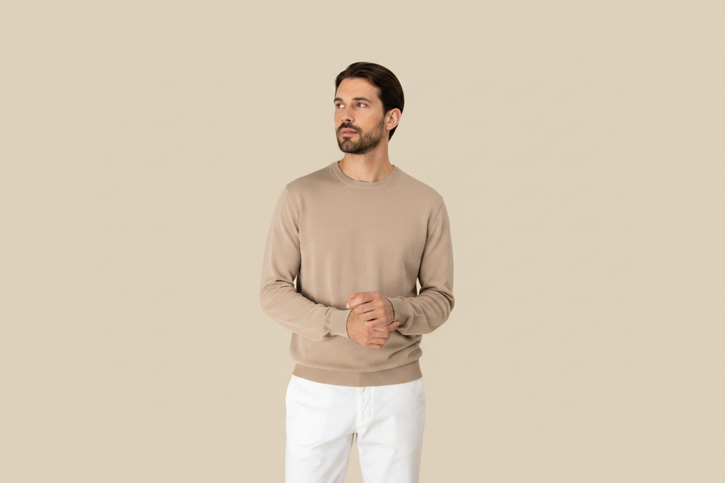 Men's eco-friendly crew neck sweater
