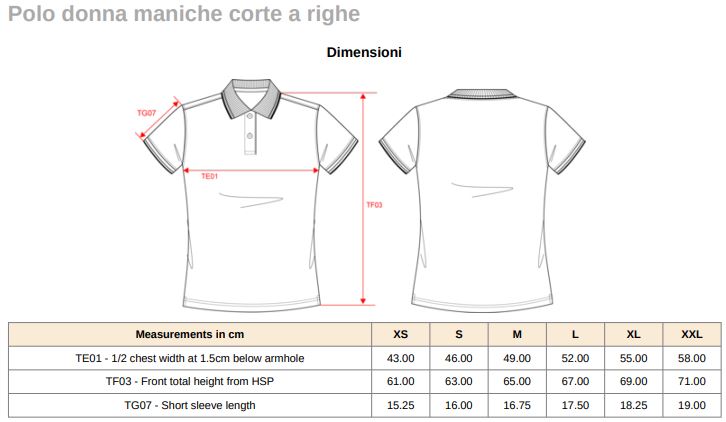 Women's short-sleeved striped polo shirt